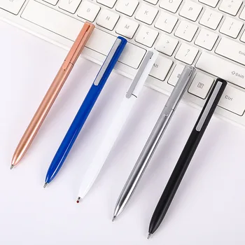 Оптовая продажа с фабрики, металлическая ручка, 5 шт., подарочная гелевая ручка для бизнеса, вращающаяся ручка для подписи, Подарочные школьные принадлежности, канцелярские ручки