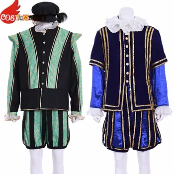 Купить костюм принца Викторианской эпохи в стиле Тюдоров, Ренессанс, средневековый костюм художника Эпохи Тюдоров Елизаветы, Мужской костюм на заказ 0