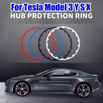 4 Шт. 18/19/20 дюймов, Защитное Кольцо для автомобильного Обода, Защитная прокладка для Обода колеса автомобиля Tesla Model 3 Y S X 2017 2018 2019 2020 2021 2022 2023