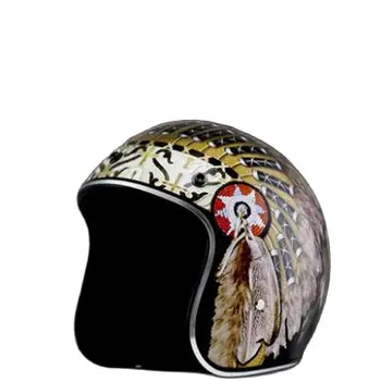 Винтажный Шлем с открытым Лицом для Мотокросса Capacete De Capacete Cascos Para Casque Moto Аксессуары Для Мотоциклов Atv Мотоцикл Kask