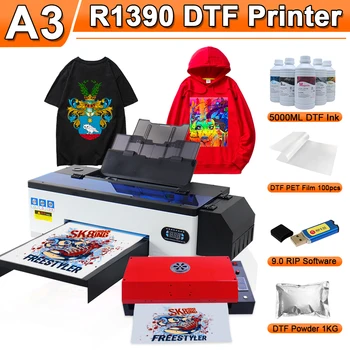 Принтеры A3 DTF Для Epson R1390 DTF Комплект для Переоборудования принтера с сушильной Машиной для Футболки Печатная Машина A3 DTF Теплопередающий принтер
