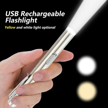 USB Перезаряжаемый фонарик, мини светодиодный карманный светильник для медицинского Кемпинга, велосипедных фонарей, ночного освещения