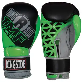 Боксерские перчатки Youth IMF Tech с крючком и петлей - 14 унций. - / Зеленый