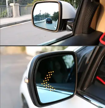 Антибликовое светодиодное стекло бокового зеркала заднего вида с подогревом для Toyota Fortuner 2014-2019