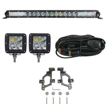 Прожекторная планка и кронштейн для стойки со светодиодной подсветкой для Jeep JL 2018 + JL1124
