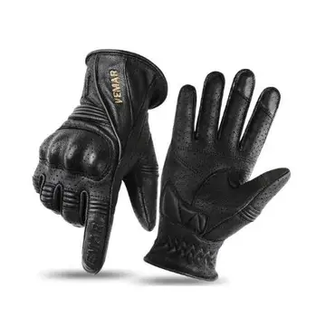 Кожаные перчатки Vemar, мотоциклетные перчатки, Мото защитные аксессуары для Эндуро, перчатки для мотоциклиста, моторная сетка Luvas для мужчин и женщин