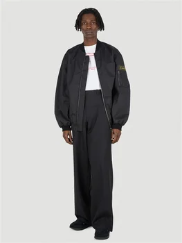 Мужской костюм, прямые брюки, весна и осень, новые деловые легкие широкие брюки в знакомом стиле, модные прямые брюки 1