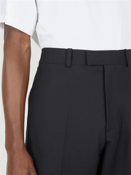 Мужской костюм, прямые брюки, весна и осень, новые деловые легкие широкие брюки в знакомом стиле, модные прямые брюки 5