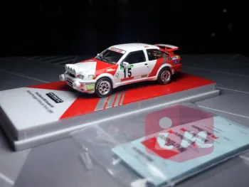 Tarmac 1/64 Sierra RS Cosworth Rally # 15 Отлитая под давлением модель автомобиля, коллекция игрушек для хобби, ограниченная серия