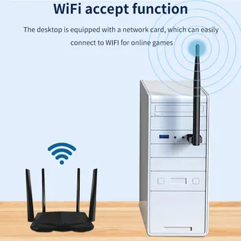 TISHRIC Wi-Fi Адаптер С Длинной Антенной 81885DB Беспроводная Сетевая карта 2,4 ГГц 150 Мбит/с USB WiFi Адаптер 802.11 b/g/ n Для ПК Windows 3