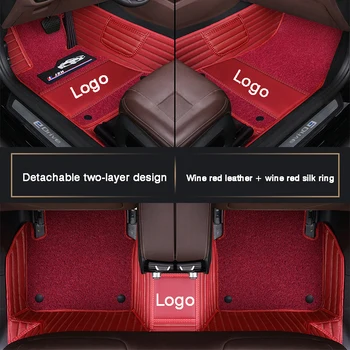 Высококачественный настраиваемый автомобильный коврик HLFNTF с полным объемом для пыле- и водонепроницаемого салона ACURA MDX 2014-2017 5