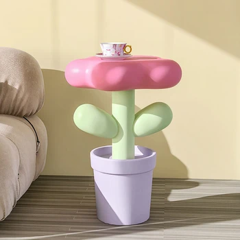 Приставной столик в виде тюльпана, журнальный столик для спальни, художественные украшения для гостиной, Маленький круглый столик, украшение для спальни, креативный дом