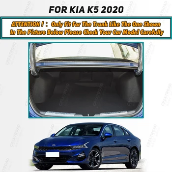 Автоматический коврик для багажника с полным покрытием Kia K5 2020, Защитный чехол для багажника из натуральной кожи, Аксессуары для защиты интерьера грузового лайнера 1