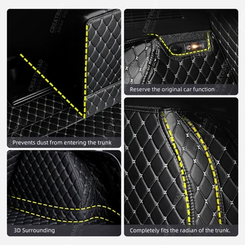Автоматический коврик для багажника с полным покрытием Kia K5 2020, Защитный чехол для багажника из натуральной кожи, Аксессуары для защиты интерьера грузового лайнера 4