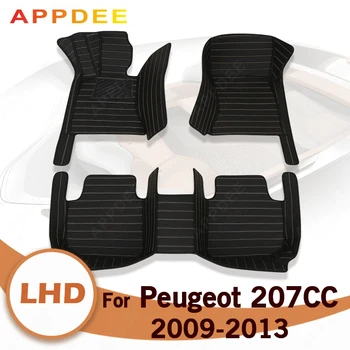 Автомобильные коврики для Peugeot 207CC 2009 2010 2011 2012 2013, автомобильные накладки для ног, автомобильные ковровые покрытия, аксессуары для интерьера