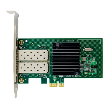 NHI350AM2 PCI-E X1 Двухпортовая Гигабитная Сетевая карта SFP Сервер Сетевая карта I350-F2 Волоконно-оптическая Сетевая карта Зеленого Цвета 5