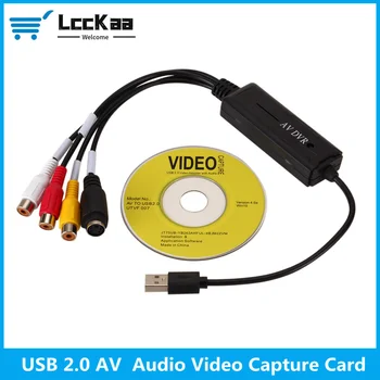Конвертер-адаптер LccKaa AV RCA в USB 2.0, адаптер для карты захвата аудио-видео, кабели для ПК для устройства захвата ТВ DVD VHS