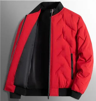 Модная мужская пуховая куртка, дышащий теплый пуховик на утином пуху для мужчин, зимнее ветрозащитное пальто на открытом воздухе 1