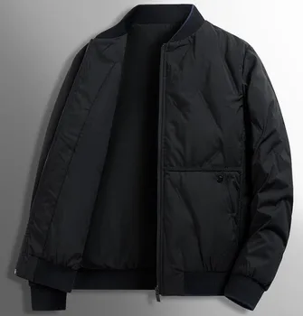 Модная мужская пуховая куртка, дышащий теплый пуховик на утином пуху для мужчин, зимнее ветрозащитное пальто на открытом воздухе 3