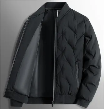 Модная мужская пуховая куртка, дышащий теплый пуховик на утином пуху для мужчин, зимнее ветрозащитное пальто на открытом воздухе 5