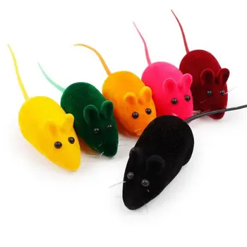 Высококачественные Реалистичные звуковые игрушки для животных, Забавные интерактивные Игрушки для кошек с писклявой мышью