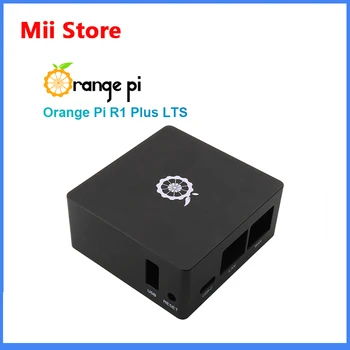Плата Orange Pi R1 Plus LTS в черном металлическом корпусе