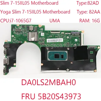 Материнская плата 7-15IIL05 DA0LS2MBAH0 82AA для ноутбука ideapad Yoga Slim 7-15IIL05 5B20S43973 Процессор: i7-1065G7 Оперативная память: 16G 100% Тест В порядке
