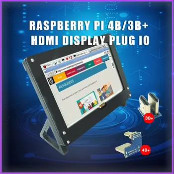 Raspberry Pi 4 Модель B 5-дюймовый сенсорный экран TFT ЖК-дисплей Модуль + акриловый держатель совместим с Raspberry Pi 4 Модель B/3B +/3B