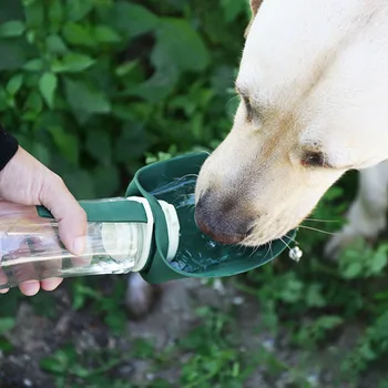 Бутылка для воды для собак на открытом воздухе, герметичная Чашка для питья собак, Принадлежности для домашних собак