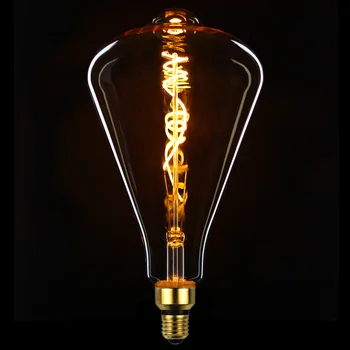 Лампы TIANFAN Edison ST164 Гигантская светодиодная лампа Винтажная спиральная нить Накаливания 4 Вт Декоративная лампа с регулируемой яркостью
