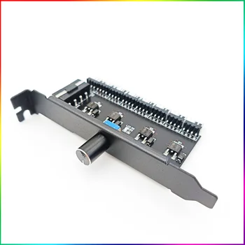 8-канальный 4-контактный блок питания Концентратор управления охлаждающим вентилятором Регулятор скорости Контроллер Подходит для процессора Корпус ПК жесткий диск VGA PWM PCI кронштейн