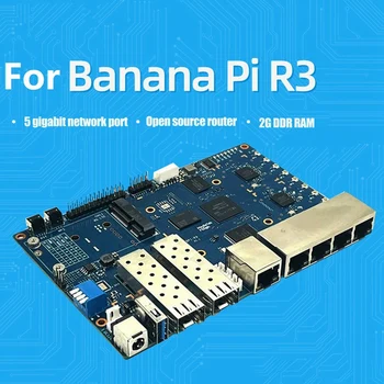 Для Banana Pi BPI R3 Плата разработки маршрутизатора с открытым исходным кодом Mediatek MT7986 Четырехъядерный процессор 2G DDR3 RAM + 8G EMMC Flash 2 SFP