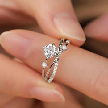 Блестящие кольца с Цирконом для отслеживания планеты, Регулируемые кольца с объемным отверстием в виде Звезды для женщин, модный подарок Jeweley для дружбы