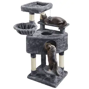 Многоуровневые когтеточки для кошек, темно-серый