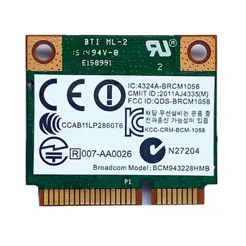 Двухдиапазонный WIFI адаптер 2,4 G/5 ГГц 300 Мбит/с BCM943228HMB Для Bluetooth4.0 Wifi Беспроводная карта Половина Mini PCI-E Ноутбук Wlan R2LB