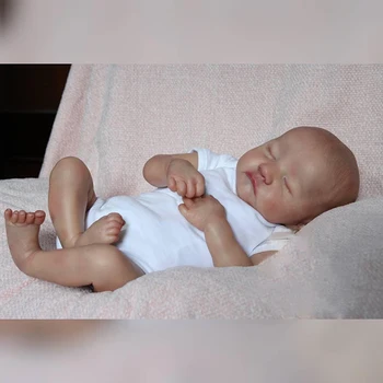 19-дюймовая Кукла Boneca Bebe Реалистичный Новорожденный Ребенок, Приятная кукла-младенец, Спящий Леви Бонекас 0