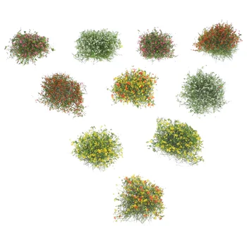 10 шт. имитация цветочных кистей DIY миниатюрный кластер песка настольное украшение пластиковая модель ложная микро сцена