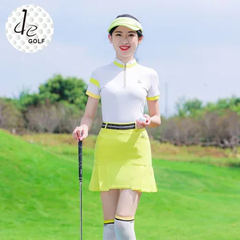 Брендовая женская одежда для летнего гольфа, Приталенный костюм, Рубашка поло, Женская одежда, спортивная одежда в складку, шорты, Юбка, Кепка 3