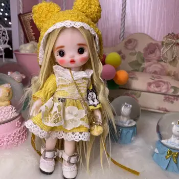 кукла Blyth 16 см, модные игрушки BJD, подарок с обувью, Парик, макияж