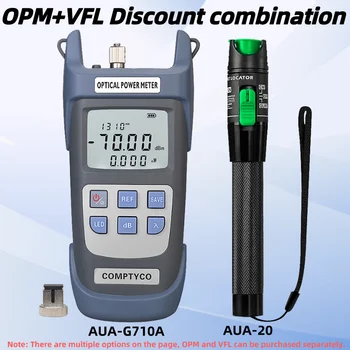 Измеритель оптической мощности (OPM -70 ~ + 10 дБм) и визуальный локатор неисправностей (20/1/10/30/50 МВт VFL) Набор инструментов для тестирования волоконно-оптического кабеля FTTH (опционально)
