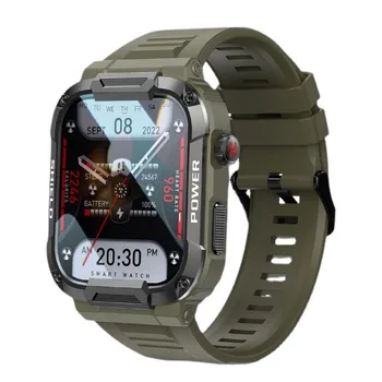 MK66 Уличные смарт-часы с полным касанием, Android, часы для измерения артериального давления, Кислородные Фитнес-часы, 5 Атм, Водонепроницаемые смарт-часы, мужские Военные