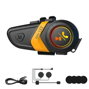 1шт LX3 Мотоциклетный Шлем Bluetooth Гарнитура Громкой Связи С Водонепроницаемой Музыкой Беспроводной Шлем Наушники Легкие Наушники Playe C4V3