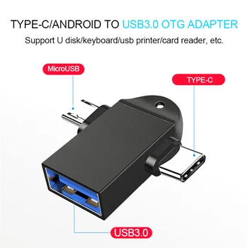 UTHAI C73 TYPE-C/ microUSB к USB3.0 OTG Адаптер Для телефонов Android OTG Конвертер для U флэш-накопителя Разъем для чтения карт памяти