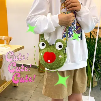 3 стиля, плюшевая кукольная сумка-лягушка в стиле Каваи, милая мягкая мультяшная уличная модная сумка через плечо 1