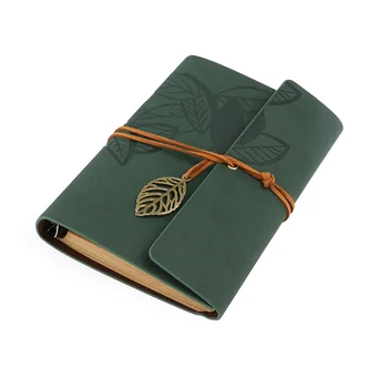 Блокнот для путешествий Jotter Blank Notebook Journal Винтажные листья из искусственной кожи Студенческий Дневник путешествий