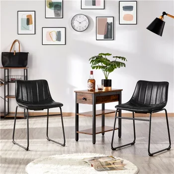 Барный стул Alden Design, черный, Комплект из 2
