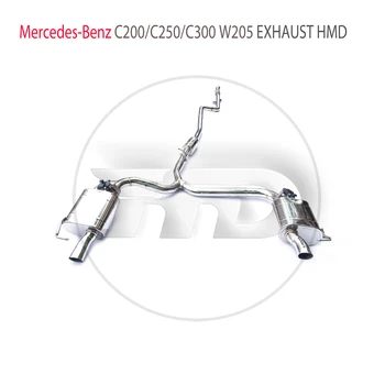 Производительность Выхлопной системы HMD из Нержавеющей Стали Catback для Mercedes Benz C200 C250 C300 W205 1.5T 2.0T Клапанный Глушитель