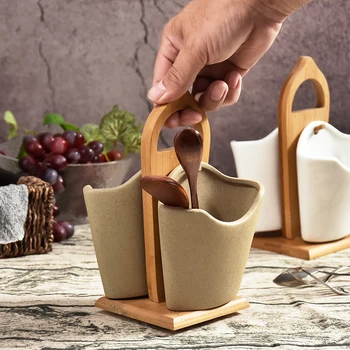 Креативный японский Бамбуковый Деревянный Керамический держатель для палочек для еды с подставкой для принадлежностей Украшение стола Гостиничный сервис Хранение на кухне