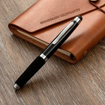 Роскошная Мини-Короткая Металлическая Шариковая ручка с сенсорным экраном и Губкой Высшего Качества, Подарочная Универсальная Емкостная ручка, Масляная ручка для рукописного ввода 2