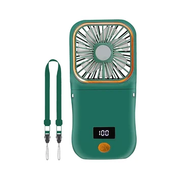 Портативный мини-вентилятор, вентилятор с батарейным питанием 3000 мАч, 3 скорости перезаряжаемого вентилятора, кронштейн для телефона и функция Power Bank